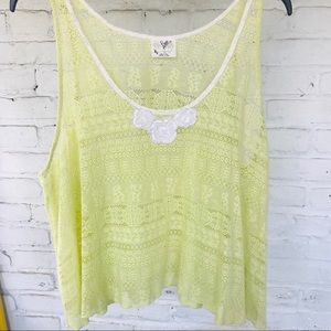 FREE PEOPLE Lace Tank Top